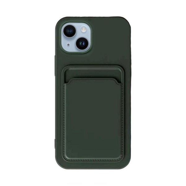 iPhone 14 Kuori Korttipidike Vihreä