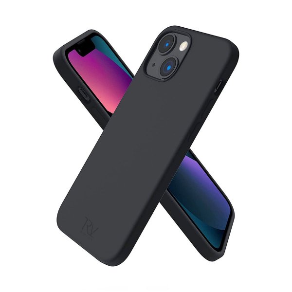 Rvelon iPhone 14 Silikonikuori Musta