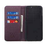 Rvelon iPhone 14 -kotelo, taitettava korttitasku, violetti