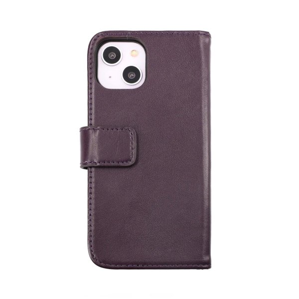 Rvelon iPhone 14 Suojakotelo, aitoa nahkaa, korttipaikat, violetti