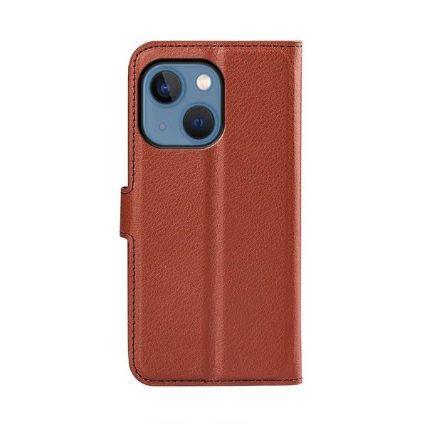 iPhone 14 -suojakotelo jalustalla, ruskea