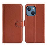 iPhone 14 -suojakotelo jalustalla, ruskea