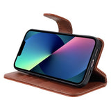 Nordic Covers iPhone 14 Plus -suojakotelo Essential Leather, vaahteranruskea