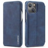 Lc.Imeeke iPhone 14 Plus Flip-suojakotelo Sininen