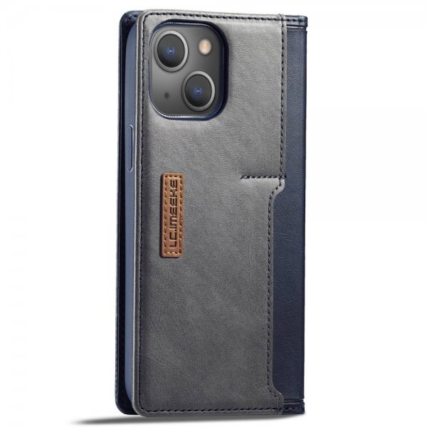 Lc.Imeeke iPhone 14 Plus -kotelo, jossa korttipaikka, ulkopuoli, sininen