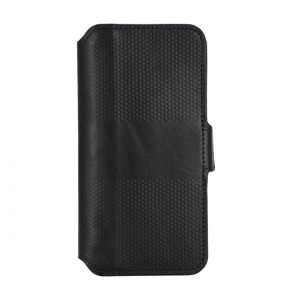 Krusell iPhone 14 Plus -kotelo Leather PhoneWallet, musta