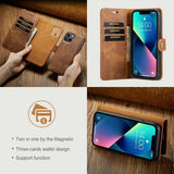 Dg.Ming iPhone 14 Plus -kotelo, irrotettava kuori, ruskea