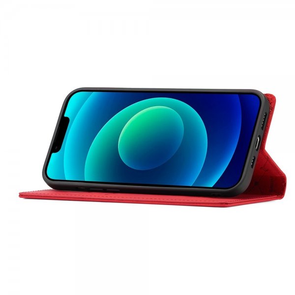 Lc.Imeeke iPhone 14 Plus -suojakotelo korttipaikalla, punainen