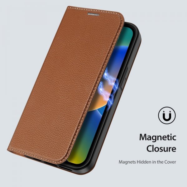 Dux Ducis iPhone 14 Plus -suojakotelo, Skin X2 Series, ruskea