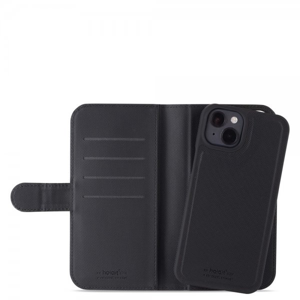 holdit iPhone 14 Plus -lompakkokotelo, jossa magneetti, musta