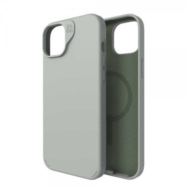 ZAGG iPhone 14 Plus/iPhone 15 Plus -suojakuori Manhattan Snap Sage