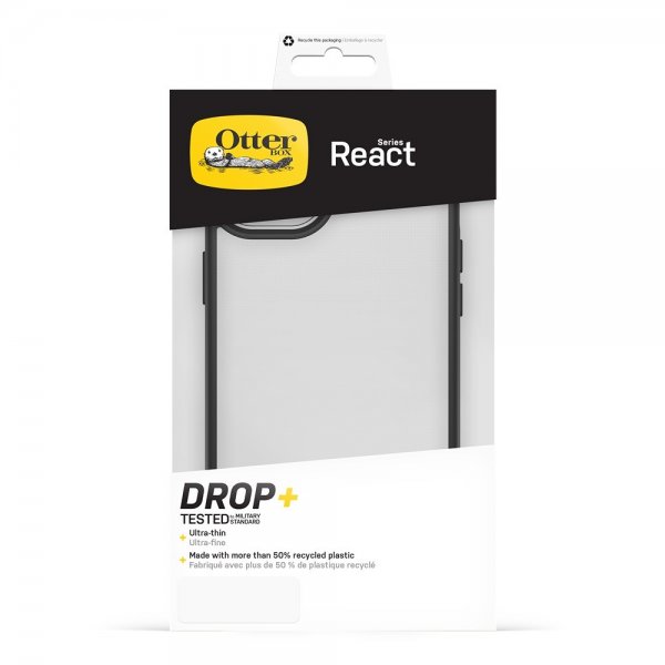 Otterbox iPhone 14 Plus/iPhone 15 Plus React Black Crystal -suojakuori
