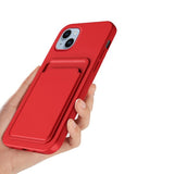 iPhone 14 Plus -kuoret korttipaikalla, punainen