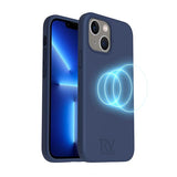 Rvelon iPhone 14 Plus -silikonikuori MagSafe, sininen