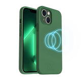 Rvelon iPhone 14 Plus -silikonikuori MagSafella, vihreä