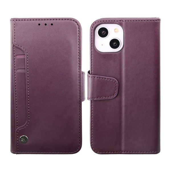 Rvelon iPhone 14 Plus -kotelo, avattava korttipaikka, violetti