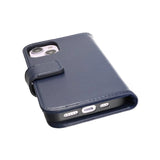Rvelon iPhone 14 Plus -kotelo, aitoa nahkaa, sininen