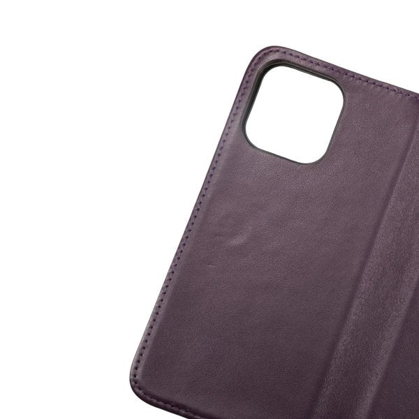 Rvelon iPhone 14 Plus -kotelo, aitoa nahkaa, violetti