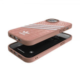Adidas iPhone 14 Plus Kuori 3 Raidat Snap Kotelo Alligaattori Vaaleanpunainen