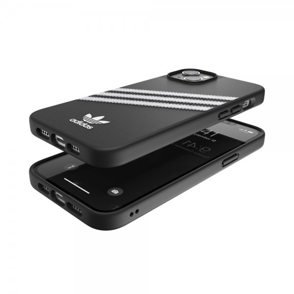 Adidas iPhone 14 Plus -kuori 3 Stripes Snap Case musta-valkoinen