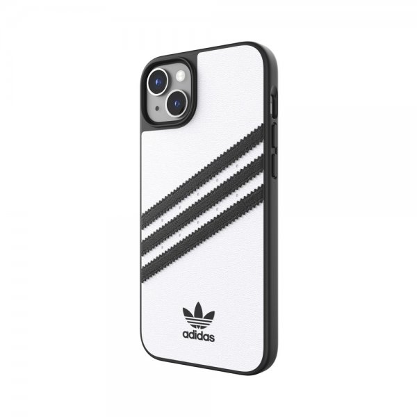 Adidas iPhone 14 Plus -kuori 3 Stripes Snap Case, valkoinen/musta