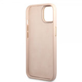 Guess iPhone 14 Plus -suojakuori, 4G Logo, ruusukulta