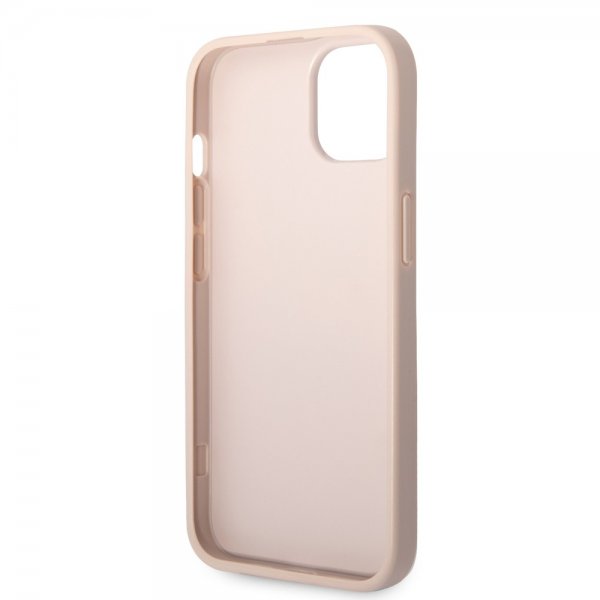 Guess iPhone 14 Plus -kuori, Big Metal Logo, vaaleanpunainen