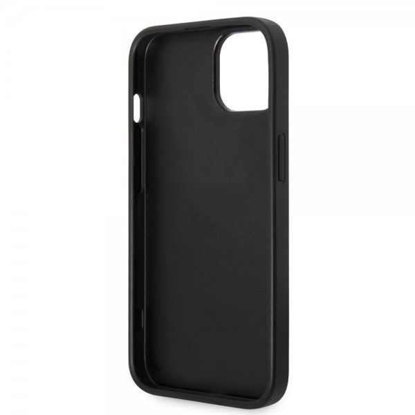 Guess iPhone 14 Plus Kuori Bottom Stripe Metal Logo Harmaa