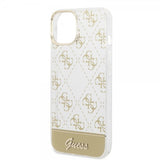 Guess iPhone 14 Plus Kuori Bottom Stripe Script Logo Kulta