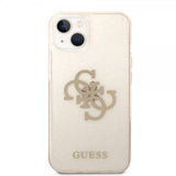 Guess iPhone 14 Plus -suojakuori, täyskimalle, kulta