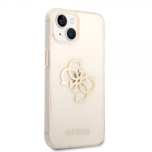 Guess iPhone 14 Plus -suojakuori, täyskimalle, kulta