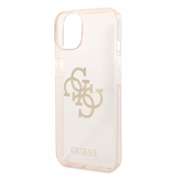 Guess iPhone 14 Plus -suojakuori, täyskimalle, kulta