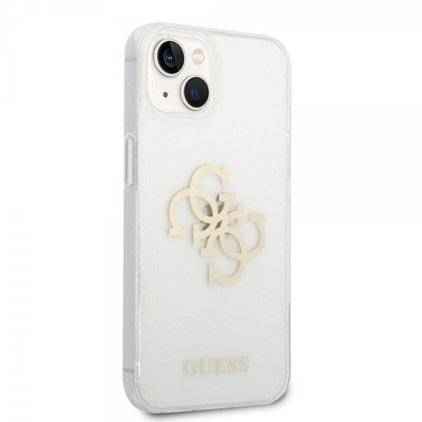 Guess iPhone 14 Plus -kuori, täysi kimalle, läpinäkyvä