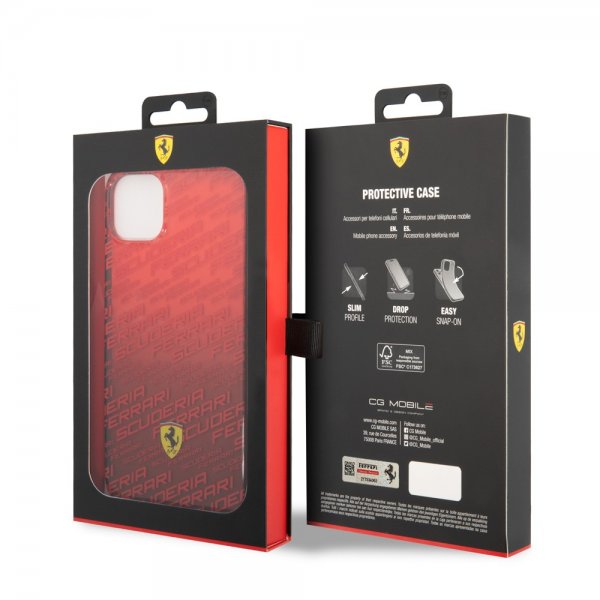 Ferrari iPhone 14 Plus kuori Gradient Scuderia punainen