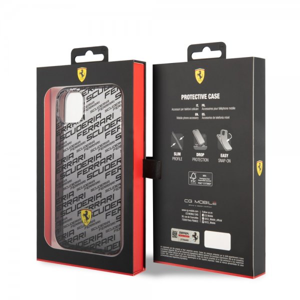 Ferrari iPhone 14 Plus Kuori Gradient Scuderia Musta