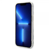 Karl Lagerfeld iPhone 14 Plus -suojakuori Karl & Choupette Gradient White