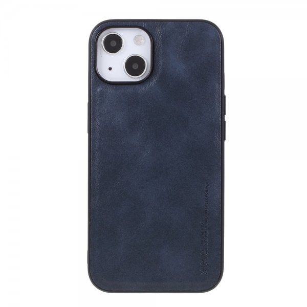 X-Level iPhone 14 Plus kuoret, nahkanauhatekstuurilla, sininen