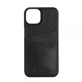 Krusell iPhone 14 Plus -suojakotelo, nahkaa, CardCover, musta