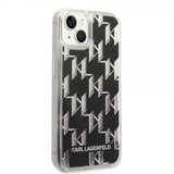 Karl Lagerfeld iPhone 14 Plus -suojakuori, Liquid Glitter Monogram, musta