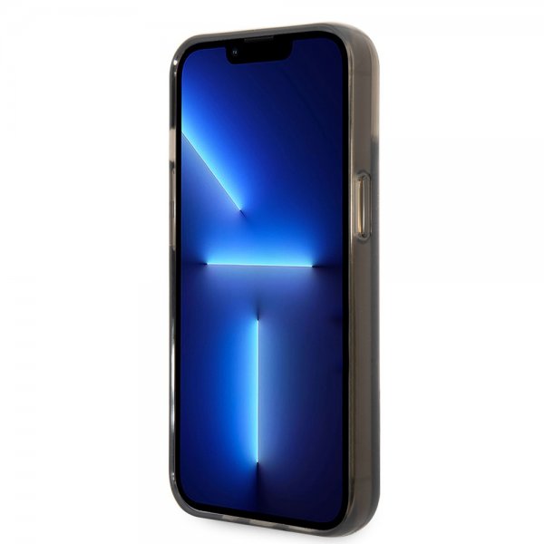 Guess iPhone 14 Plus -kuori Liquid Glitter Translucent, musta