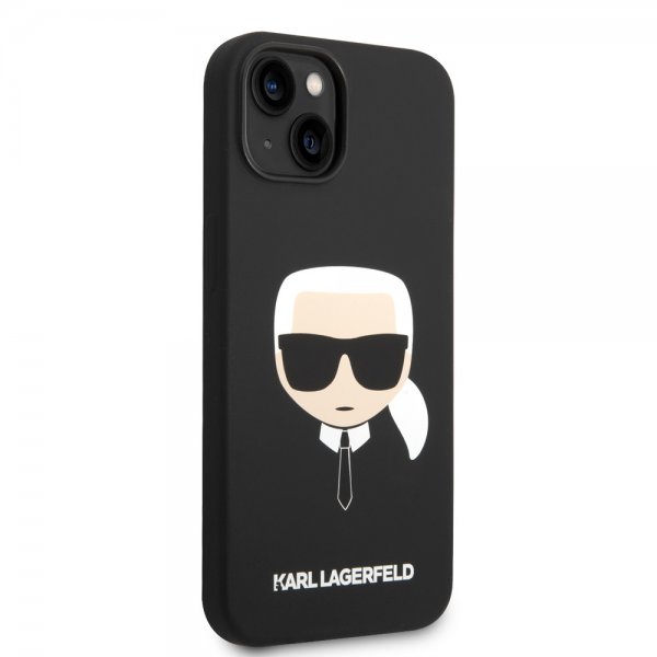 Karl Lagerfeld iPhone 14 Plus Liquid Silicone Karl Musta