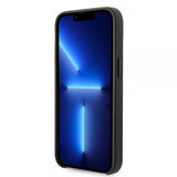 Karl Lagerfeld iPhone 14 Plus -suojakuori logolla, rei'itetty, musta