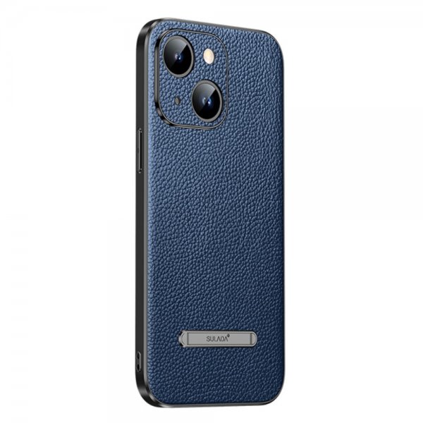 Sulada iPhone 14 Plus -kuori jalustalla, sininen