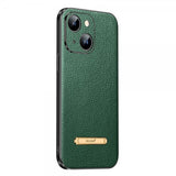 Sulada iPhone 14 Plus -kuori jalustalla, vihreä