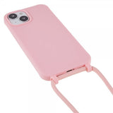 iPhone 14 Plus -kuoret hihnalla, pinkki