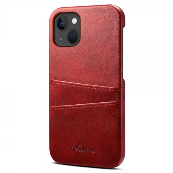 iPhone 14 Plus -kuori kahdella korttipaikalla, punainen