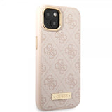 Guess iPhone 14 Plus Kuori Metallilevylogo MagSafe Ruusukulta