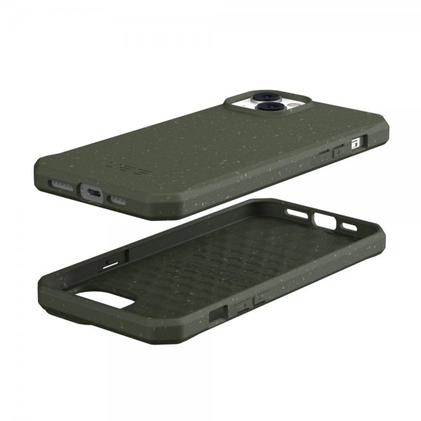 Urban Armor Gear (UAG) iPhone 14 Plus -suojakuori, Outback Biodegradable Cover, oliivi