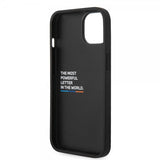 BMW iPhone 14 Plus Kuori Tikattu Musta