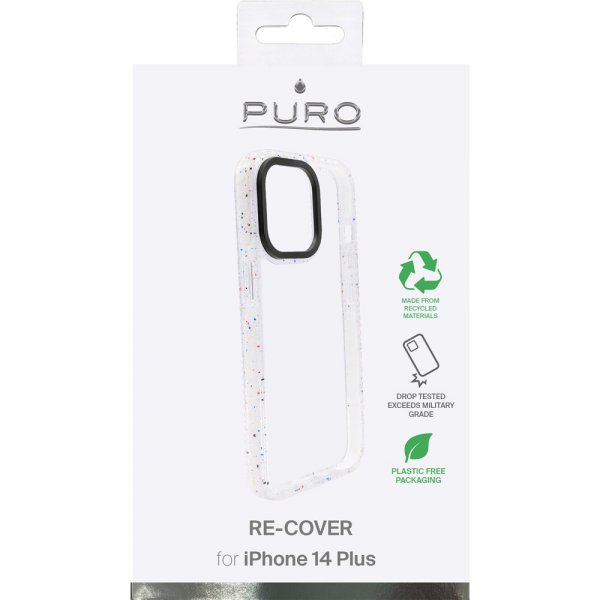 Puro iPhone 14 Plus -suojakuori RE-COVER Valkoinen Läpinäkyvä